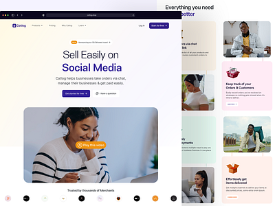 Catlog Landing Page ecommerce landingpage ui ui design uidesign uiux ux uxdesign web website