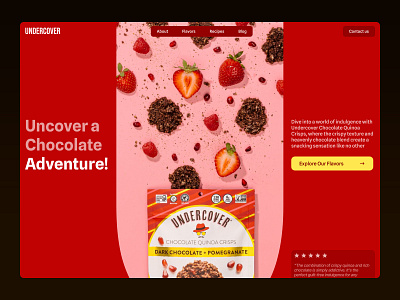 Undercover - Product Website branding chocolate design food website graphic design landing page product ui web design