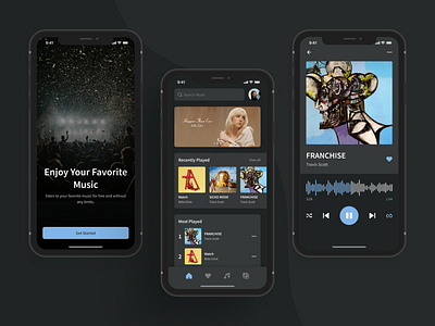 Music player Mobile App design mobile music music player player ui ui ux design user interface