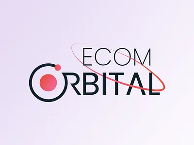 Ecom Orbitai illustration logo minimal typography vector