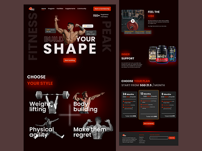 Shape shifter - Gym center company profile UI design companyprofile gym uidesign uiuxdesign webdesign