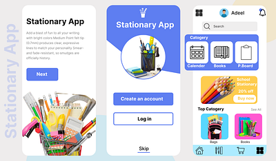 Stationary app design appdesign branding design graphic design ui uiux uiux design web design