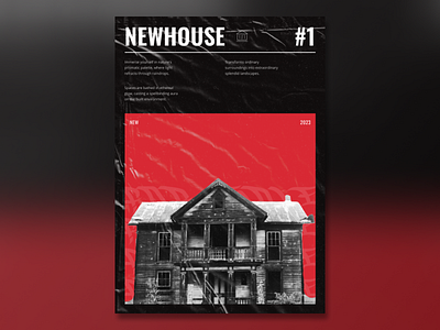 NEWHOUSE | Swiss Typography banner black branding classic clean design graphic design poster red swiss texture typography ui