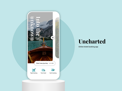 Uncharted - Online vacation booking app UI design appdesign hotelbooking ticketbooking uidesign uiinspiration uiuxdesign vacation