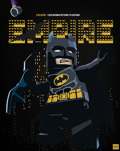 Lego Batman - Magazine Cover 2d batman legobatman magazine magazinecover superhero