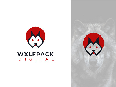 "WXLFPACK DIGITAL" Logo: Unleashing Digital Agility and Strength branding design flat graphic design graphicdesign illustration logo minimal vector