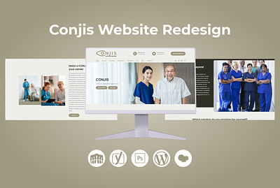 Conjis Website Redesign attractive website business website design graphic design illustration landing page responsive website web design website design