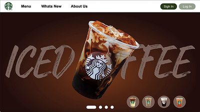 Starbucks concept webpage design app branding design ui
