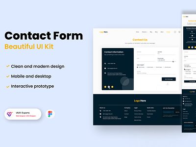 Contact Us Page - Desktop Mobile Contact Form contact contact page contactus design desktop mobile view form page uiux web wordpress form