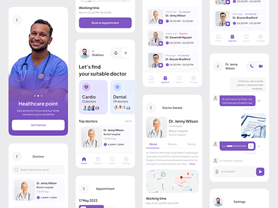 Medical Service Mobile App app design appointment clean design clinic doctor app graphic design healthcare app healthcare ui kit hospital ios life style medical website medicine mobile design mobile ui pandemic popular design shahinurstk02 uiux design website