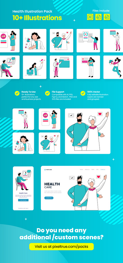 Healthcare Illustration Pack character design graphic design graphics illustration vector vector illustration