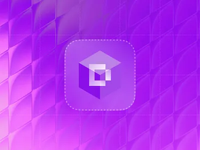 SaaS Logo branding brandmark cube logo logo design purple saas logo