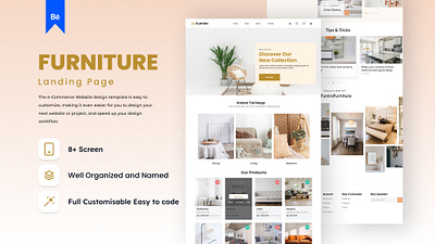 eCommerce Website | Interior- Furniture Website Design add to cart page ecommerce funiture website interior website landing page shopping website
