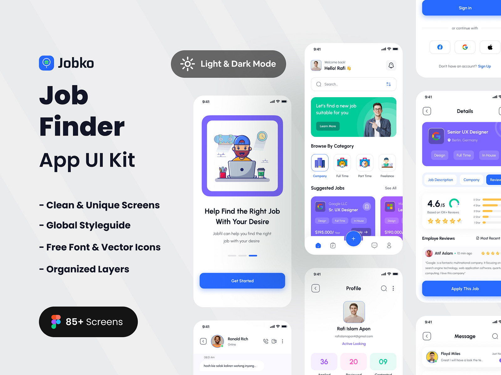 Job Finder Mobile App by Zubaear on Dribbble