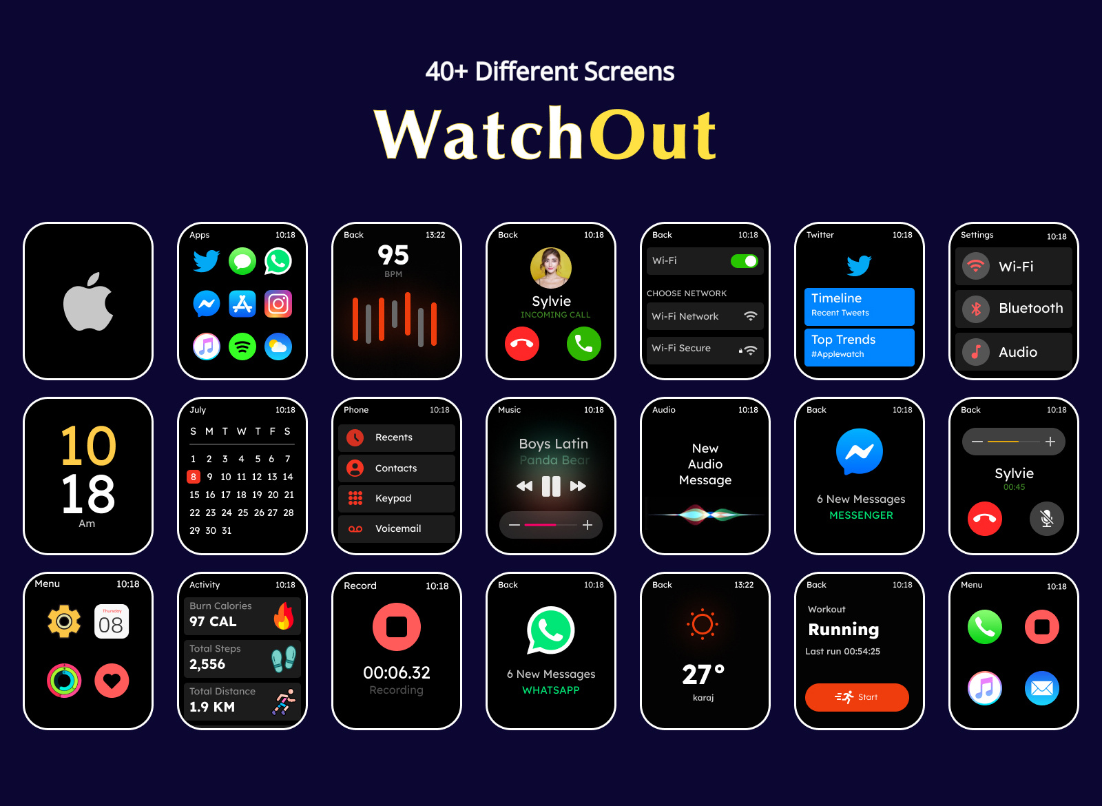 Health Smart Watch App - Apple Watch UI/UX Design by Aashifa Sheikh on Dribbble