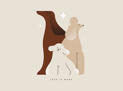 Less is more - doggo brand illustration 2d design dog brand doggo dogs illustration less is more minimalistic simple