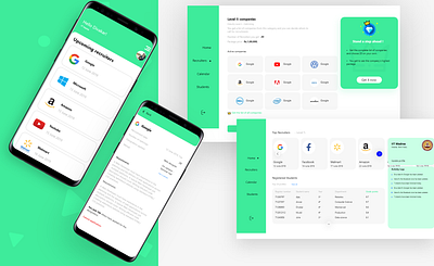 Smart recruiting platform adobe xd illustration job hire job portal job search landing page mobile app recruitment recruitment portal students ui uidesign website