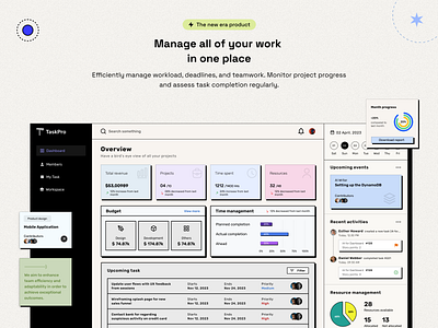 Task management dashboard app brutalism creativity dashboard design graphic design management task ui webui