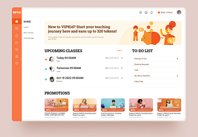 Dashboard for online teacher branding dashboard design graphic design ui ux website