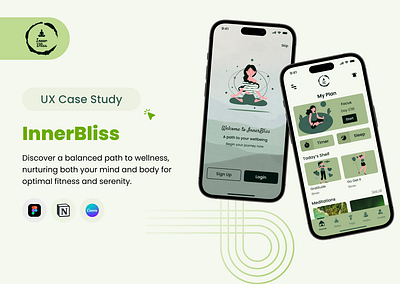 InnerBliss UX Case Study innerbliss meditation ui ux case study ux design workouts yoga