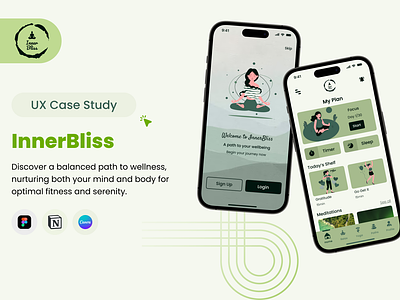 InnerBliss UX Case Study innerbliss meditation ui ux case study ux design workouts yoga
