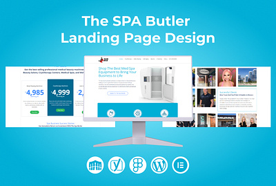 The SPA Butler Landing Page Design attractive website business website design graphic design illustration landing page responsive website ui web design website design