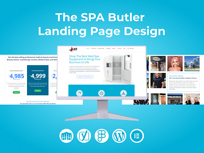The SPA Butler Landing Page Design attractive website business website design graphic design illustration landing page responsive website ui web design website design