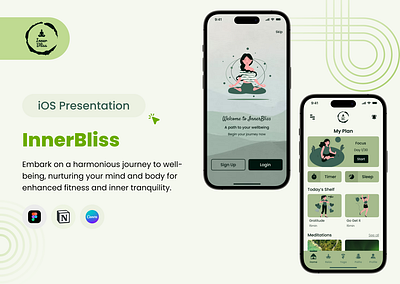 InnerBliss iOS Presentation innerbliss ios presentation meditation mental health mindfulness podcast ui workout yoga