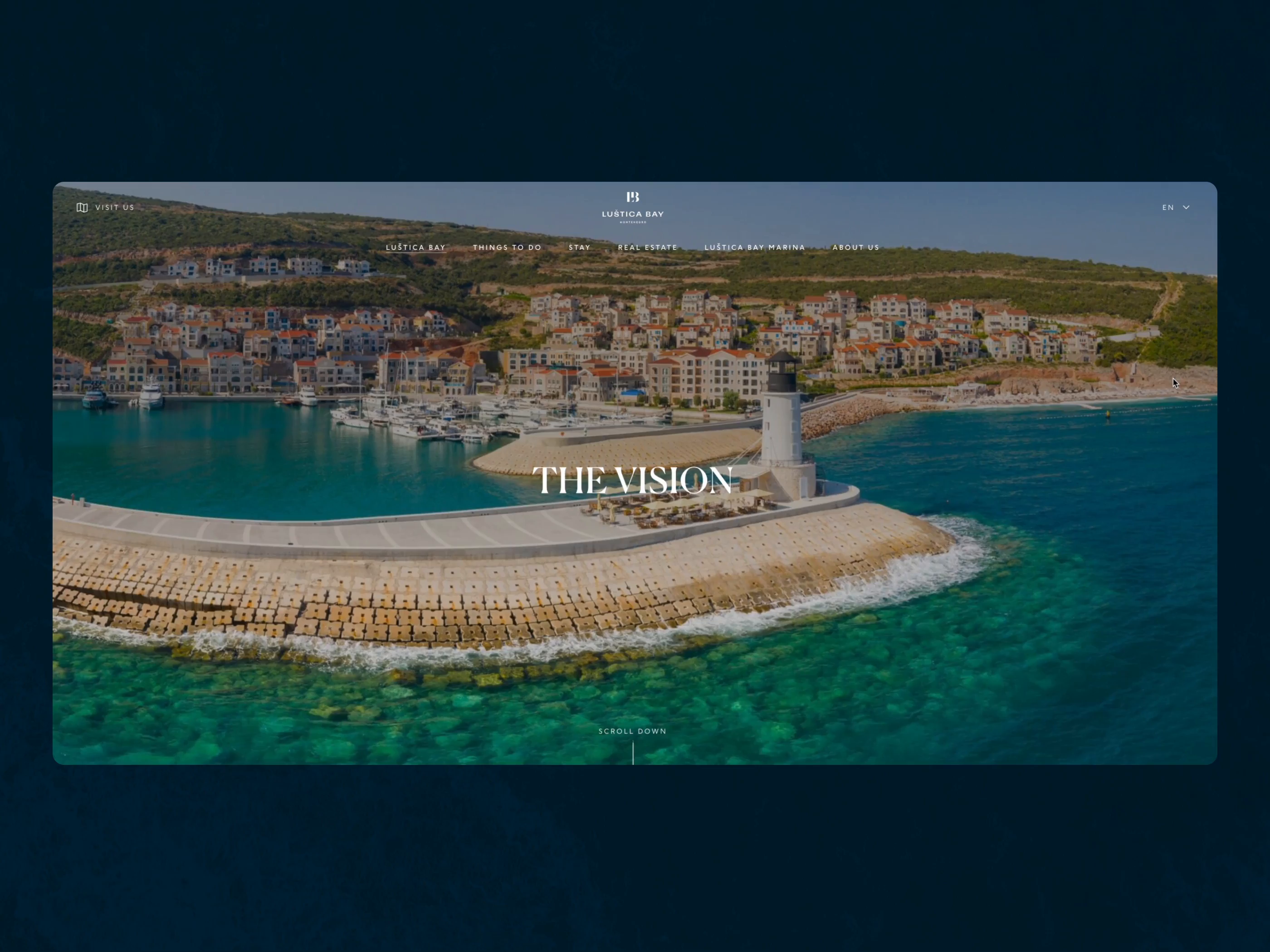 Example of Lustica Bay - Interactive map