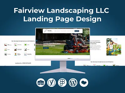 Fairview Landscaping LLC Landing Page Design attractive website business website design graphic design illustration landing page responsive website web design website design