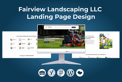 Fairview Landscaping LLC Landing Page Design attractive website business website design graphic design illustration landing page responsive website web design website design