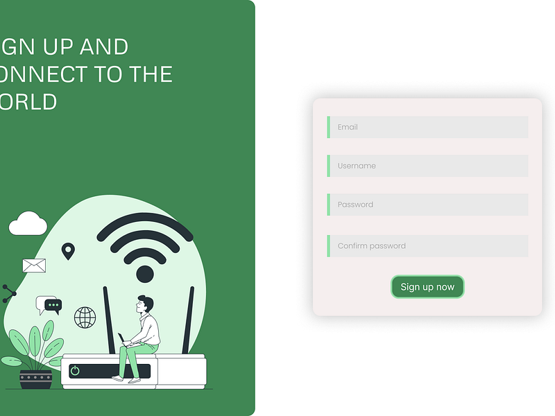Simple Sign Up Page Design designs, themes, templates and downloadable ...