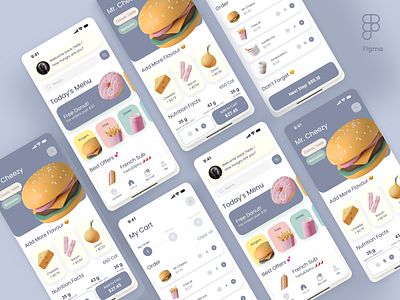 Food Ordering App 3d app branding clean ui design food app graphic design illustration manektech minimalistic mobile app design presentation responsive design ui uiux design