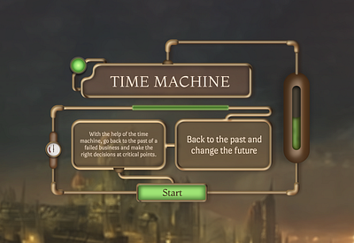 Time Machine campaign 3d figma graphic design illustration poster social media steampunk time vector