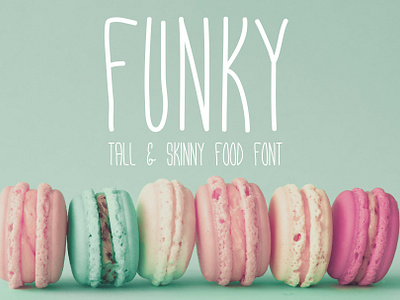 Funky - Tall & Skinny Typeface branding children cute decorative design font girly graphic design handwritten illustration invite kids logo magazine playful simple skinny tall thin typeface