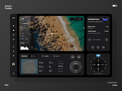 DJI Mavic Pro interface concept animation app app icon branding build build2 concept daily ui design designdrug graphic design icon illustration logo typography ui ux vector watchmegrow