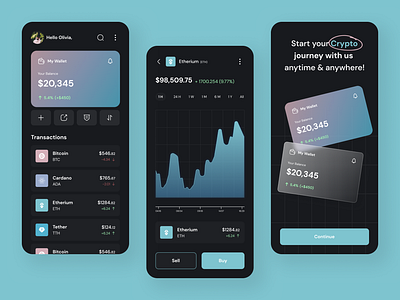 Crypto Trading App app crypto design mobileapp ui ux