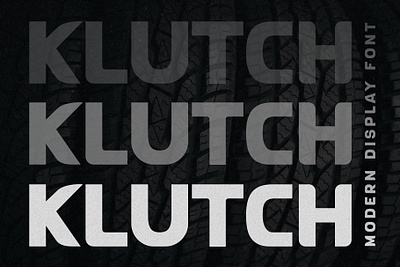 Klutch - Modern Display Font branding car design display font game gaming graphic design illustration logo modern motorbike racing rider speed sports techno typeface vector wide