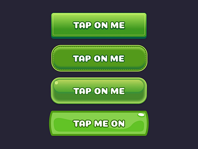 Buttons! button buttons casual design game glass green interface rounded tap ui ui design