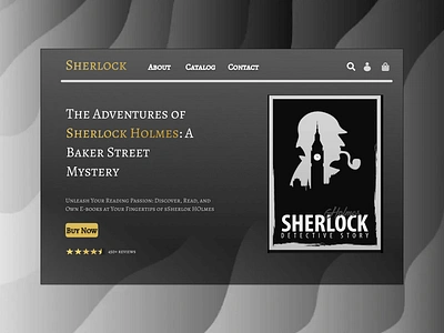 #DailyUi 003 Landing Page of sherlock e-book website 003 app branding dailyui design illustration landing page ui ux