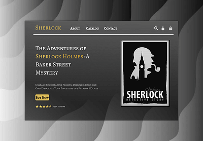 #DailyUi 003 Landing Page of sherlock e-book website 003 app branding dailyui design illustration landing page ui ux