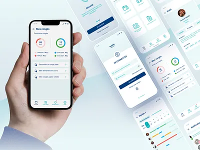 HR Management Mobile App app app design clean interface mobile product design ui ui ux ux