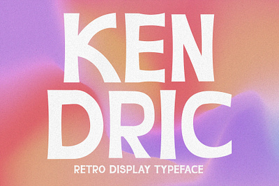 Kendric - Display Typeface big bold branding design display font fun graphic design illustration kids logo magazine minimalist poster powerful retro strong timeless typeface vintage