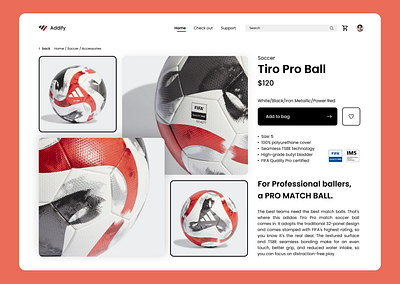 Addify - Sports Store addidas addify app branding design e commerce football graphic design sport sporting good ui ux web