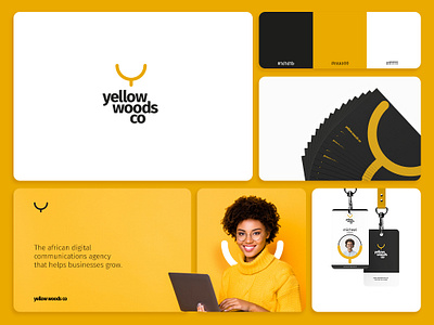 yellow woods co branding design flat graphic design icon illustration logo ui ux vector
