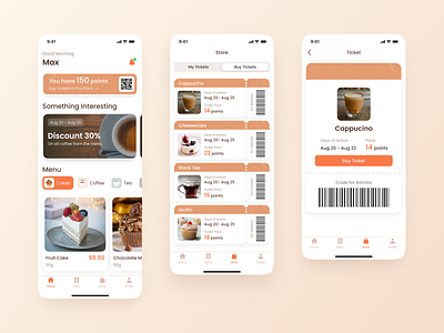 Food App branding cake coffee design figma food graphic design illustration illustrator ios logo mobile mobile design photoshop recommendation restaurant tickets ui ui design ux