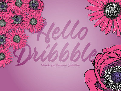 Hello Dribbble design illustration vector