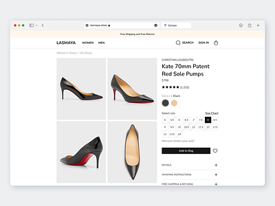 Marketplace Website luxury marketplace product detail product page ui web website women shoe
