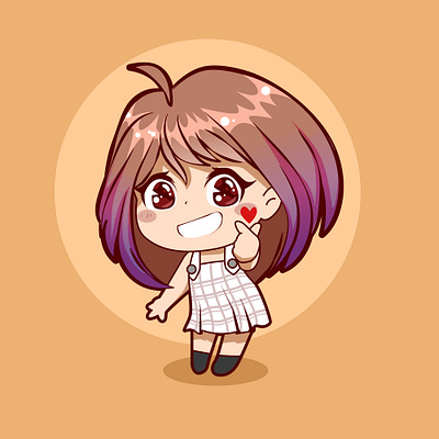 Kawaii chibi girl illustration character design cute design illustration kawaii