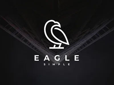 Eagle Hawk Falcon Bird Simple Logo branding design graphic design illustration logo logo design modern vector